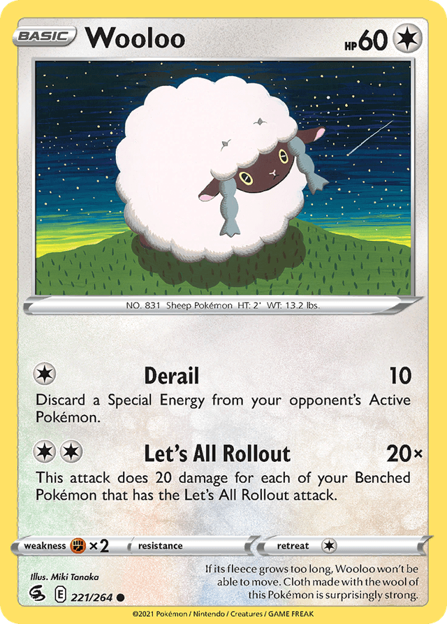Carta Wooloo 221/264 do set Fusion Strike — Pokémon TCG | Bynx