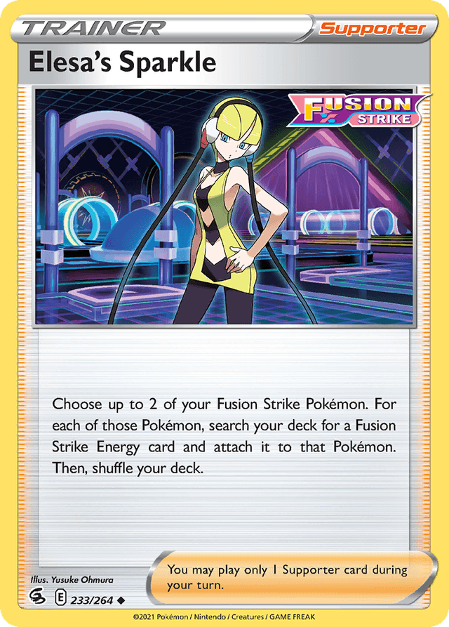 Carta Elesa's Sparkle 233/264 do set Fusion Strike — Pokémon TCG | Bynx