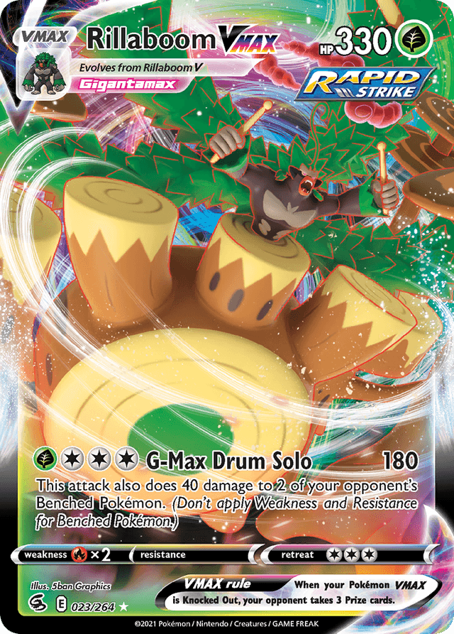 Carta Rillaboom VMAX 23/264 do set Fusion Strike — Pokémon TCG | Bynx