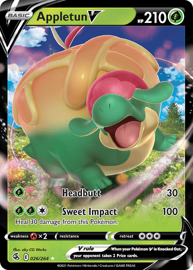 Carta Appletun V 26/264 do set Fusion Strike — Pokémon TCG | Bynx