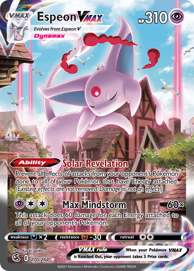 Carta Espeon VMAX 270/264 do set Fusion Strike — Pokémon TCG | Bynx