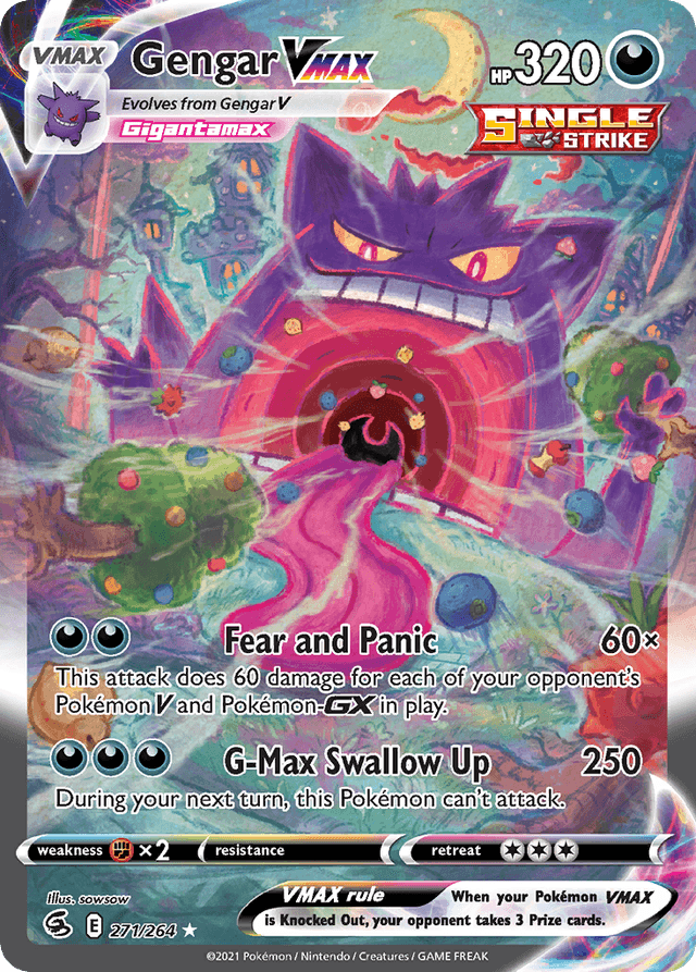 Carta Gengar VMAX 271/264 do set Fusion Strike — Pokémon TCG | Bynx