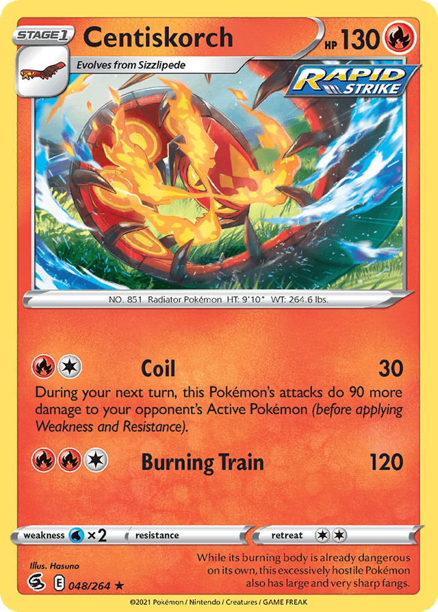 Carta Centiskorch 48/264 do set Fusion Strike — Pokémon TCG | Bynx