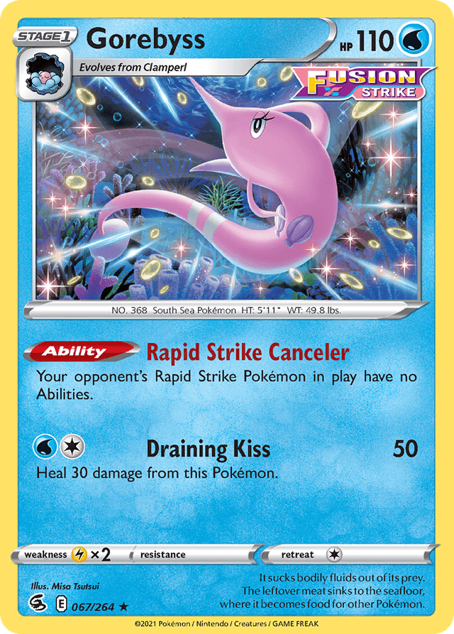 Carta Gorebyss 67/264 do set Fusion Strike — Pokémon TCG | Bynx