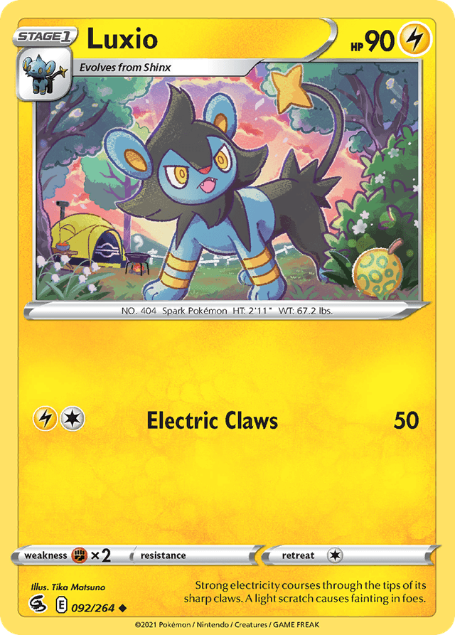 Carta Luxio 92/264 do set Fusion Strike — Pokémon TCG | Bynx