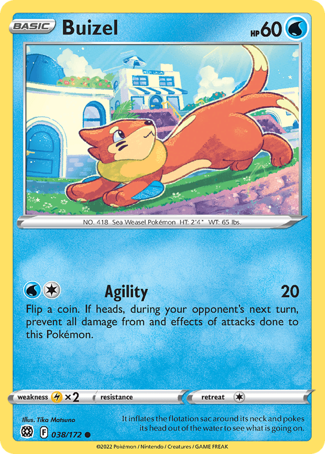 Carta Buizel 38/172 do set Brilliant Stars — Pokémon TCG | Bynx