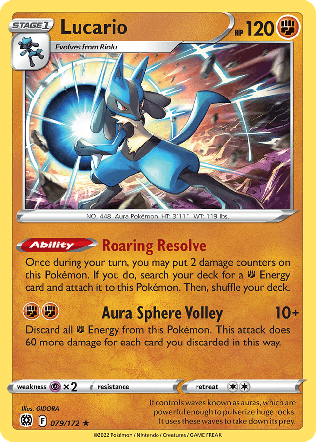 Carta Lucario 79/172 do set Brilliant Stars — Pokémon TCG | Bynx