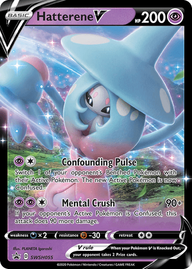 Carta Hatterene V SWSH055/307 do set SWSH Black Star Promos — Pokémon TCG | Bynx