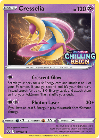 Carta Cresselia SWSH114/307 do set SWSH Black Star Promos — Pokémon TCG | Bynx