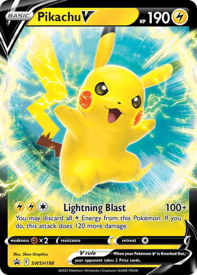 Carta Pikachu V SWSH198/307 do set SWSH Black Star Promos — Pokémon TCG | Bynx