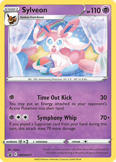 Carta Sylveon SWSH211/307 do set SWSH Black Star Promos — Pokémon TCG | Bynx
