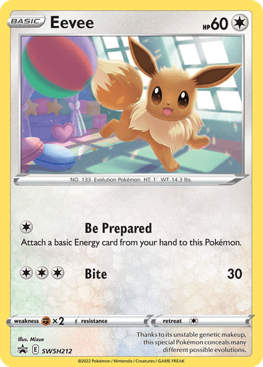 Carta Eevee SWSH212/307 do set SWSH Black Star Promos — Pokémon TCG | Bynx