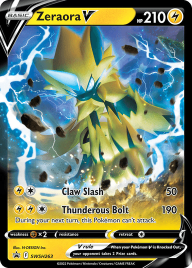 Carta Zeraora V SWSH263/307 do set SWSH Black Star Promos — Pokémon TCG | Bynx
