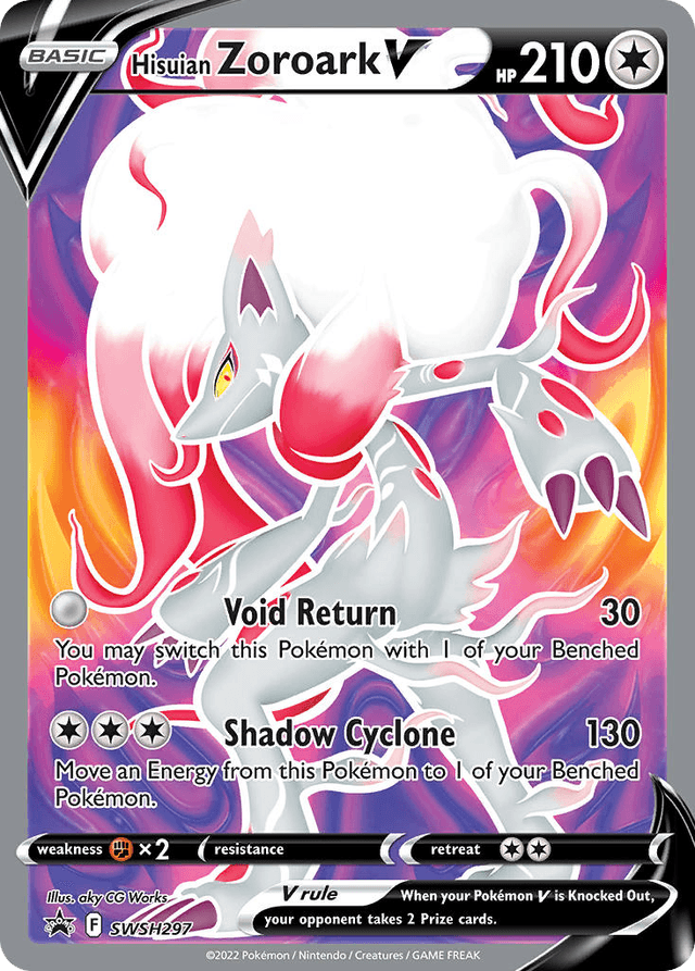 Carta Hisuian Zoroark V SWSH297/307 do set SWSH Black Star Promos — Pokémon TCG | Bynx