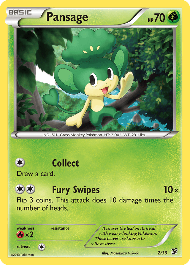 Carta Pansage 2/39 do set Kalos Starter Set — Pokémon TCG | Bynx