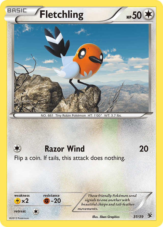 Carta Fletchling 31/39 do set Kalos Starter Set — Pokémon TCG | Bynx