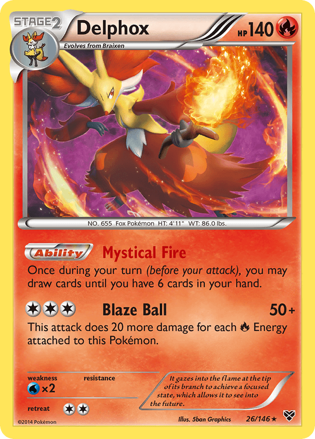 Carta Delphox 26/146 do set XY — Pokémon TCG | Bynx