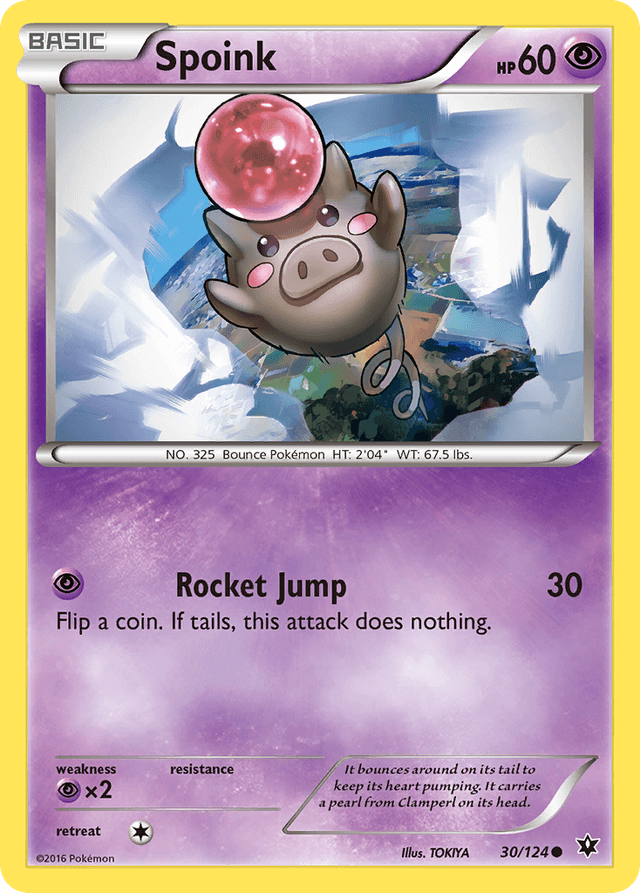 Carta Spoink 30/124 do set Fates Collide — Pokémon TCG | Bynx
