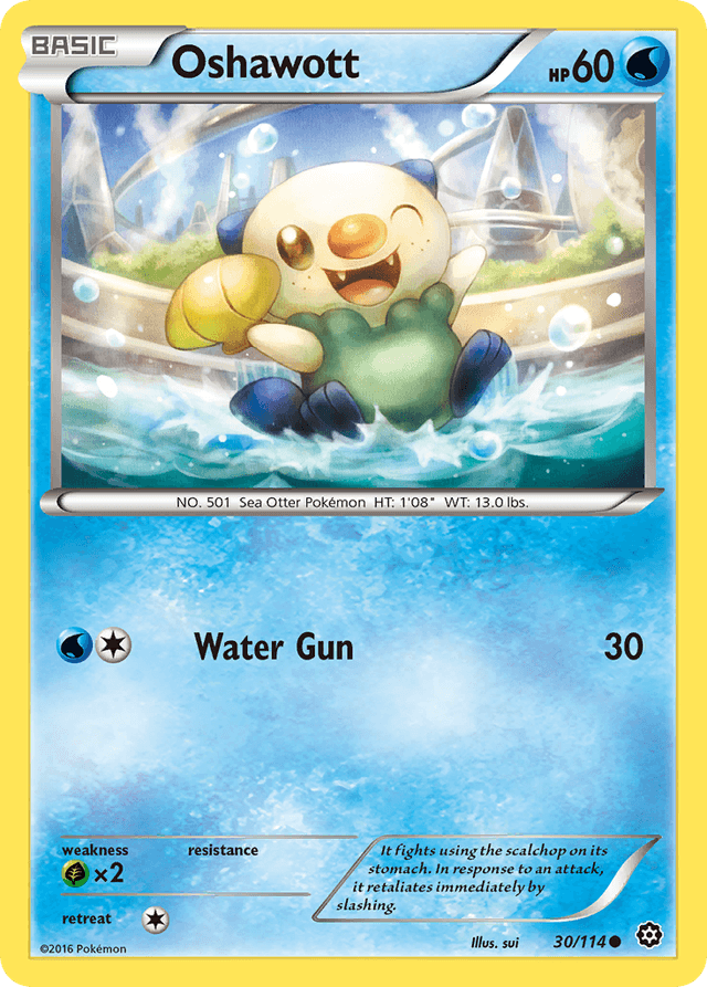 Carta Oshawott 30/114 do set Steam Siege — Pokémon TCG | Bynx