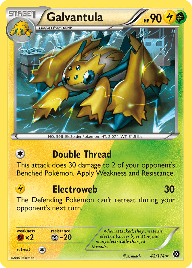 Carta Galvantula 42/114 do set Steam Siege — Pokémon TCG | Bynx