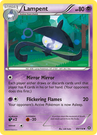Carta Lampent 49/114 do set Steam Siege — Pokémon TCG | Bynx