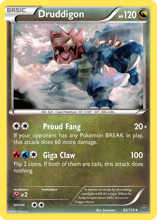 Carta Druddigon 83/114 do set Steam Siege — Pokémon TCG | Bynx