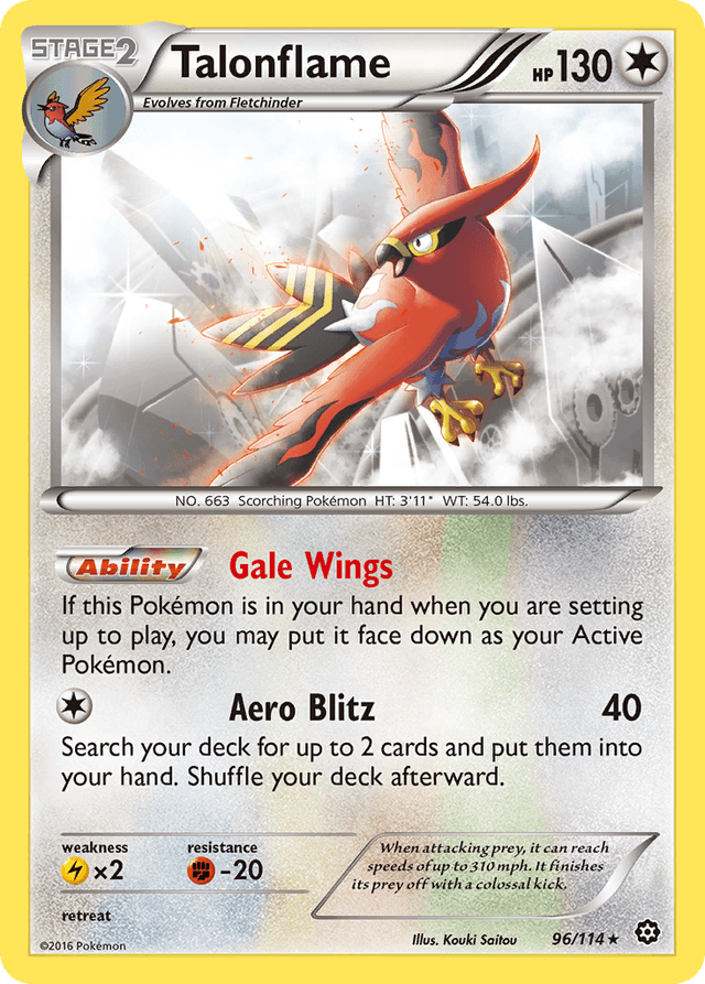 Carta Talonflame 96/114 do set Steam Siege — Pokémon TCG | Bynx