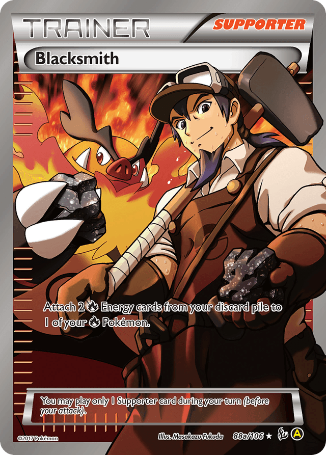 Carta Blacksmith 88a/106 do set Flashfire — Pokémon TCG | Bynx