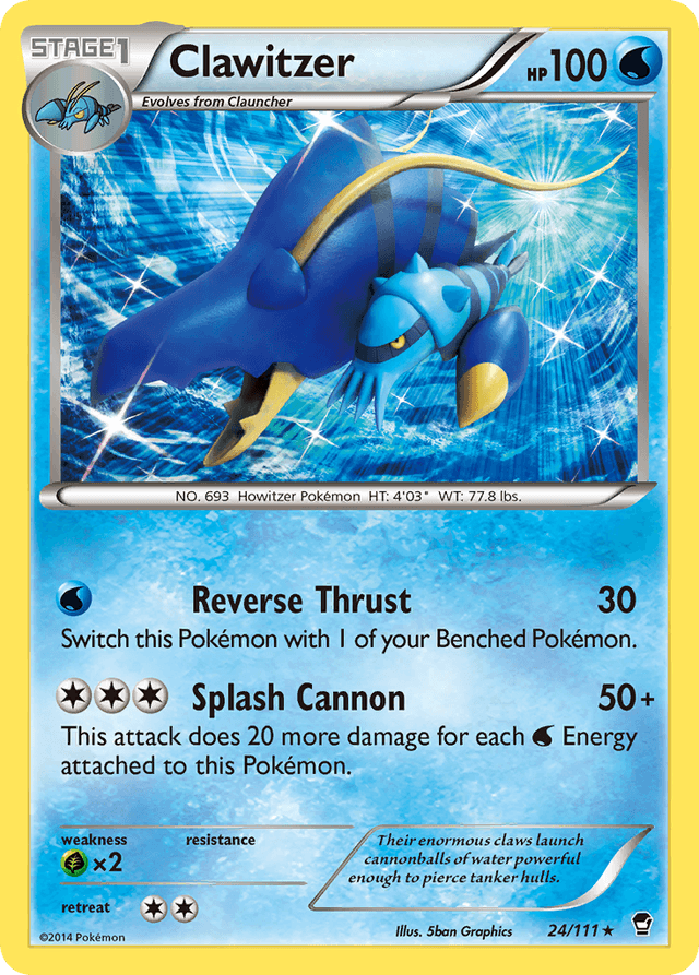 Carta Clawitzer 24/111 do set Furious Fists — Pokémon TCG | Bynx