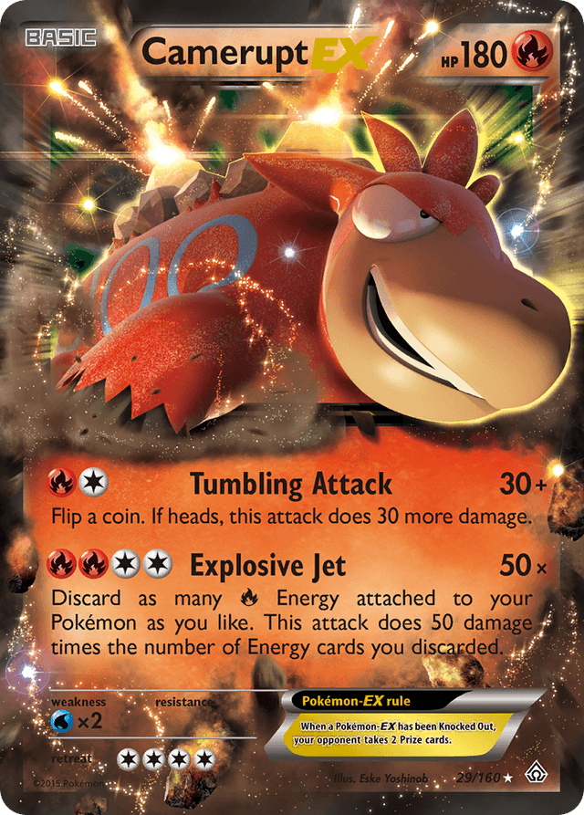 Carta Camerupt-EX 29/160 do set Primal Clash — Pokémon TCG | Bynx