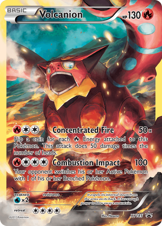 Carta Volcanion XY185/211 do set XY Black Star Promos — Pokémon TCG | Bynx