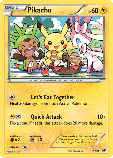Carta Pikachu XY95/211 do set XY Black Star Promos — Pokémon TCG | Bynx