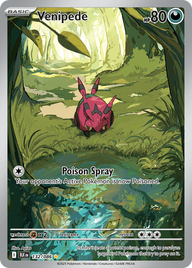 Carta Venipede 132/86 do set Black Bolt — Pokémon TCG | Bynx