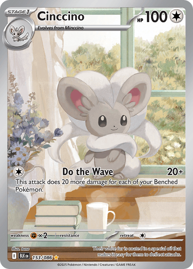 Carta Cinccino 153/86 do set Black Bolt — Pokémon TCG | Bynx