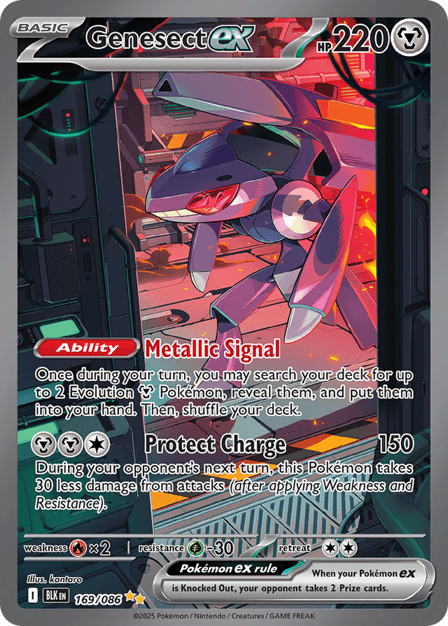 Carta Genesect ex 169/86 do set Black Bolt — Pokémon TCG | Bynx