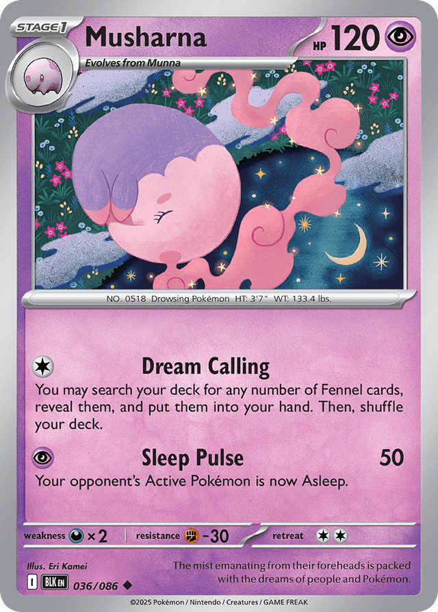 Carta Musharna 36/86 do set Black Bolt — Pokémon TCG | Bynx