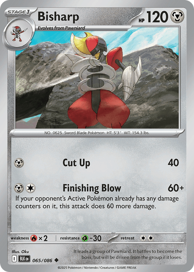 Carta Bisharp 65/86 do set Black Bolt — Pokémon TCG | Bynx