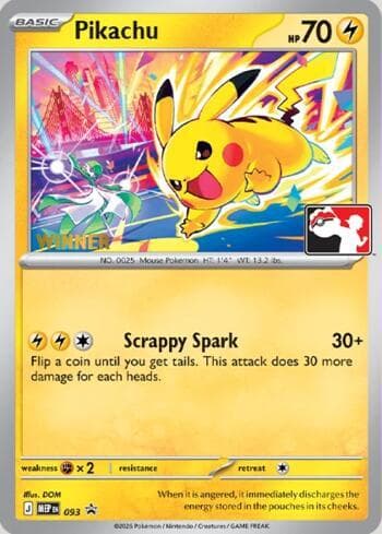 Pikachu (Play! Pokémon Winner) 093b — Mega Evolution Promos