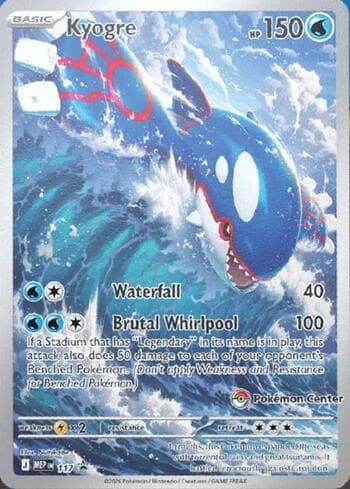 Carta Kyogre (Pokemon Center Exclusive) #117b do set Mega Evolution Promos — Pokémon TCG | Bynx