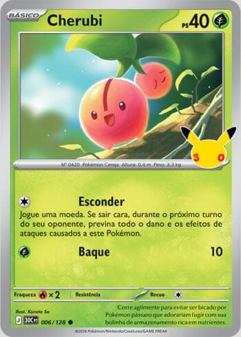 Carta Cherubi 006/128 do set 30th Celebration — Pokémon TCG | Bynx