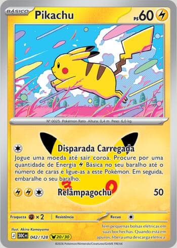 Carta Pikachu 042/128 do set 30th Celebration — Pokémon TCG | Bynx