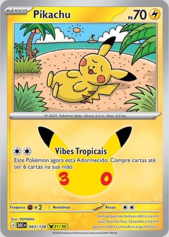 Carta Pikachu 043/128 do set 30th Celebration — Pokémon TCG | Bynx