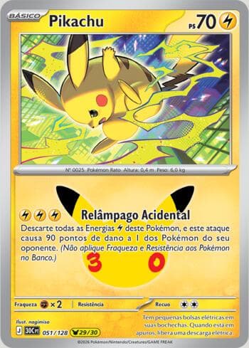 Carta Pikachu 051/128 do set 30th Celebration — Pokémon TCG | Bynx