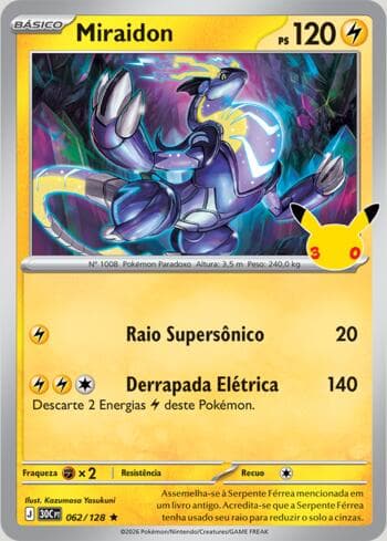 Carta Miraidon 062/128 do set 30th Celebration — Pokémon TCG | Bynx