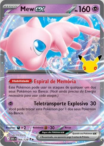 Carta Mew ex 066/128 do set 30th Celebration — Pokémon TCG | Bynx