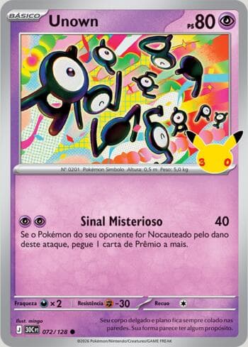 Unown 072/128 — 30th Celebration