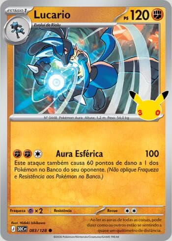 Lucario 083/128 — 30th Celebration