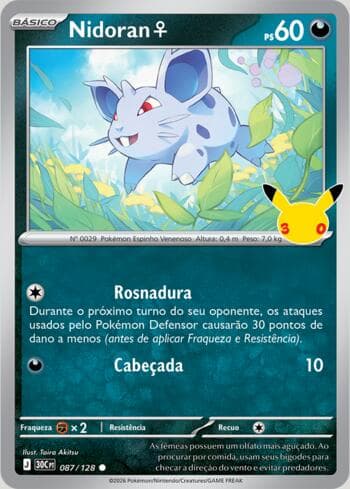 Nidoran Female 087/128 — 30th Celebration