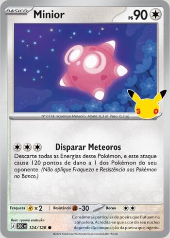 Carta Minior 124/128 do set 30th Celebration — Pokémon TCG | Bynx