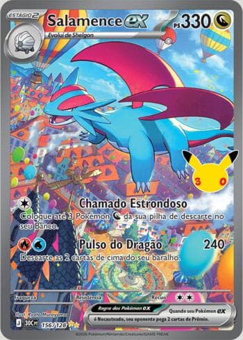 Carta Salamence ex 156/128 do set 30th Celebration — Pokémon TCG | Bynx